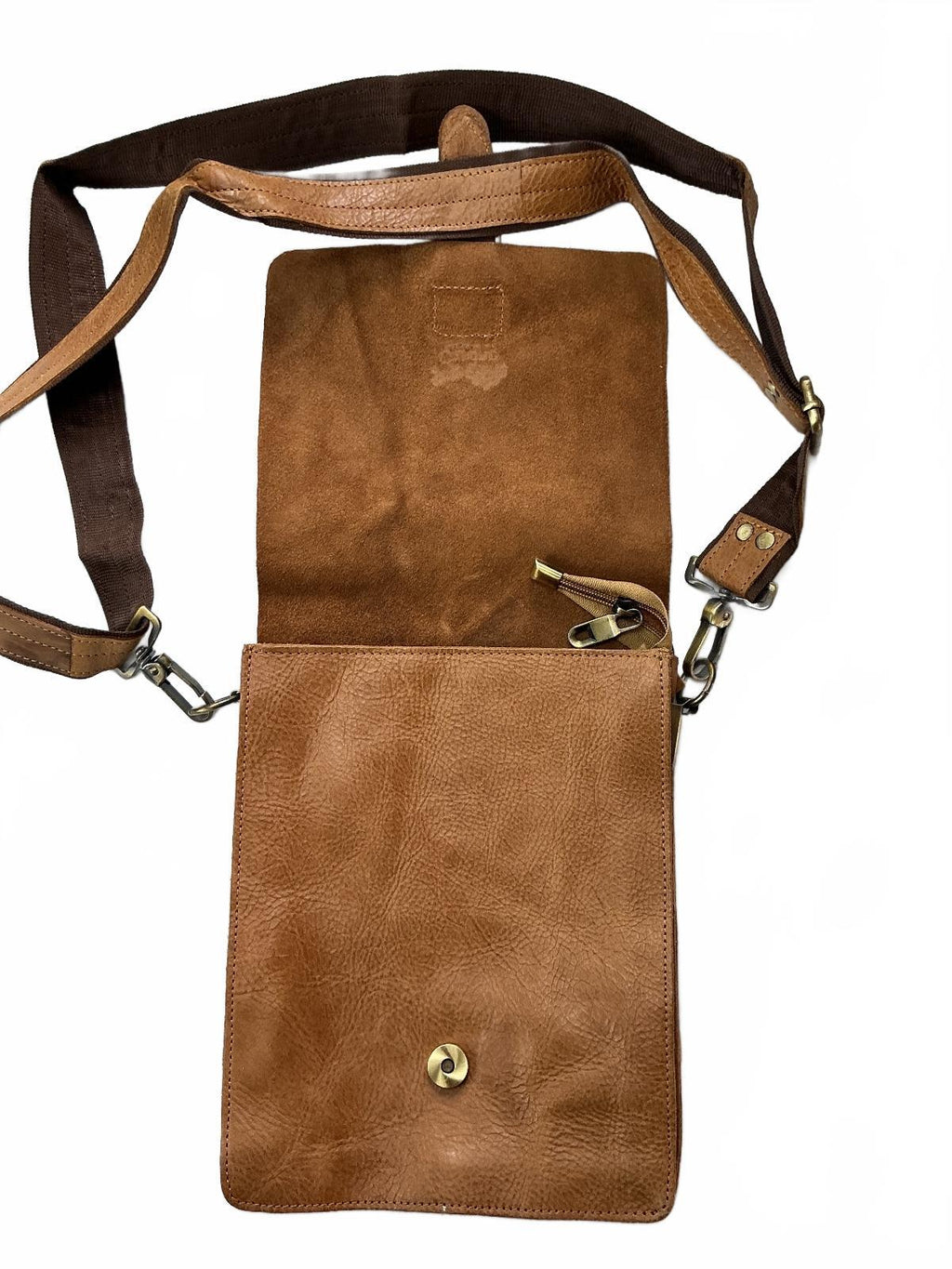 Oxford Chariot Unisex Luxury Bespoke Leather Crossbody Bag Brown
