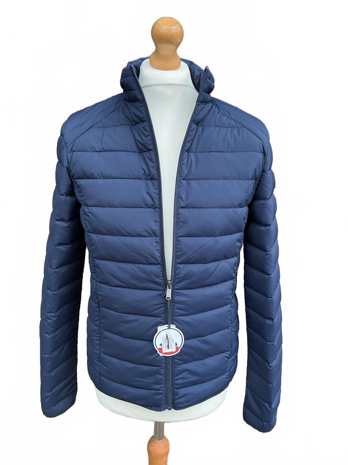 Jott Aragon Down Jacket Men Large Navy Lightweight With Stow Pouch
