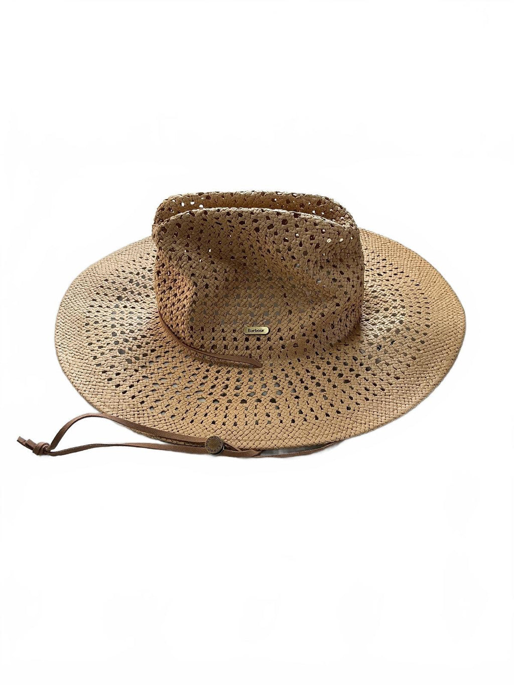 Barbour Gabby Natural Fedora Hat Medium M