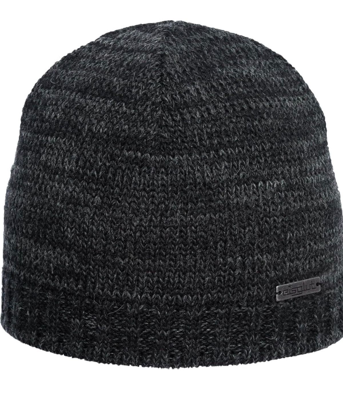Eisglut Dylan One Size Anthracite Marled Knit Beanie Hat with Fleece Liner