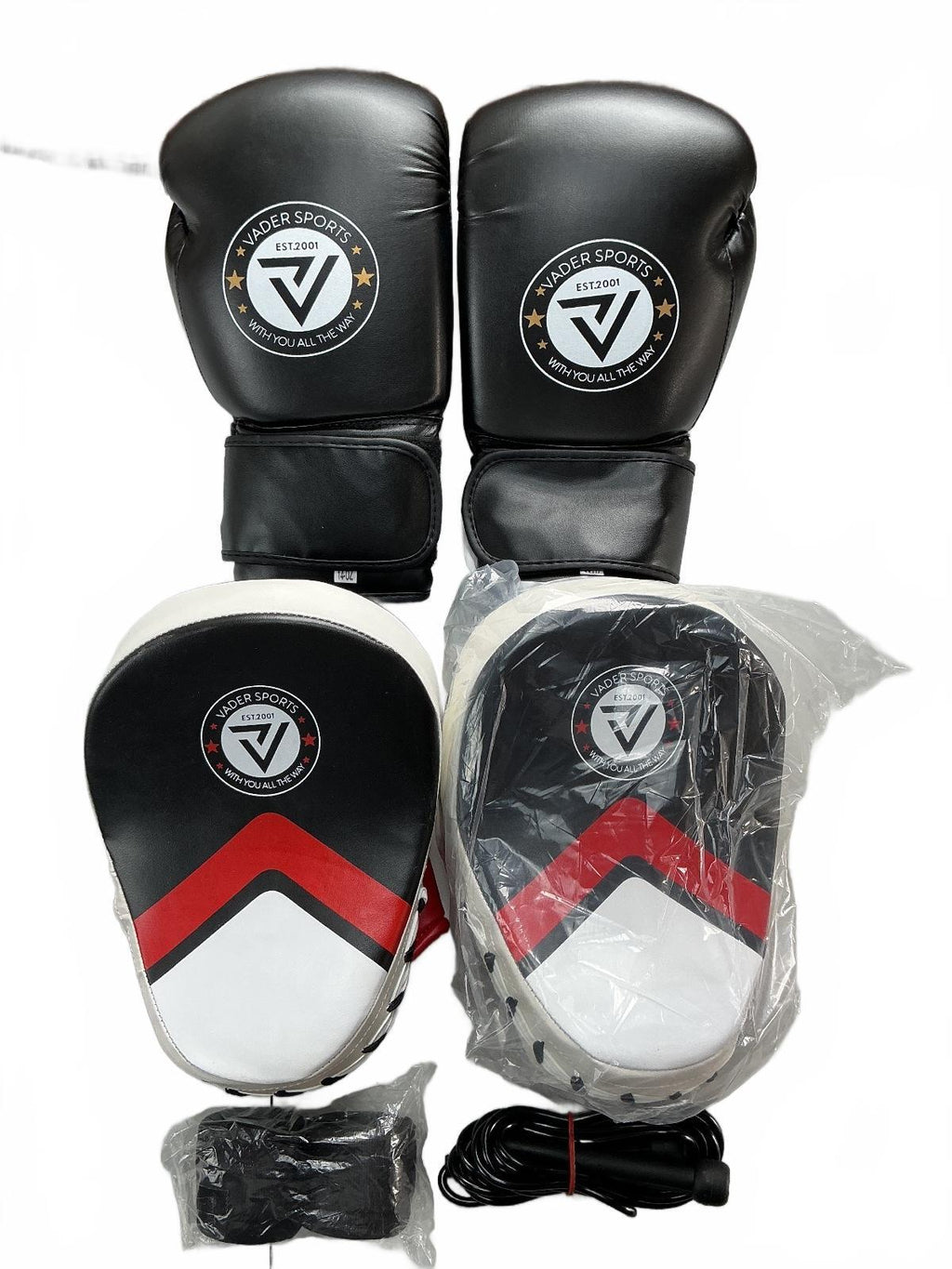 Vader Sports Boxing Gloves and Pads Set Size 14oz