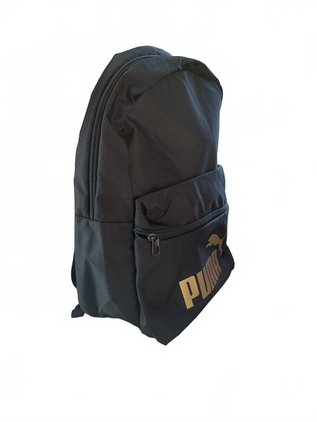 Puma Phase Backpack Unisex OSFA Black Gold Logo Durable 22L Capacity