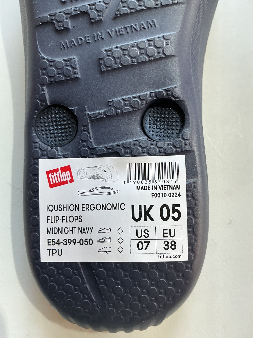 FitFlop IQushion Ergonomic Flip-Flops UK 5 Midnight Navy Comfortable Sandals