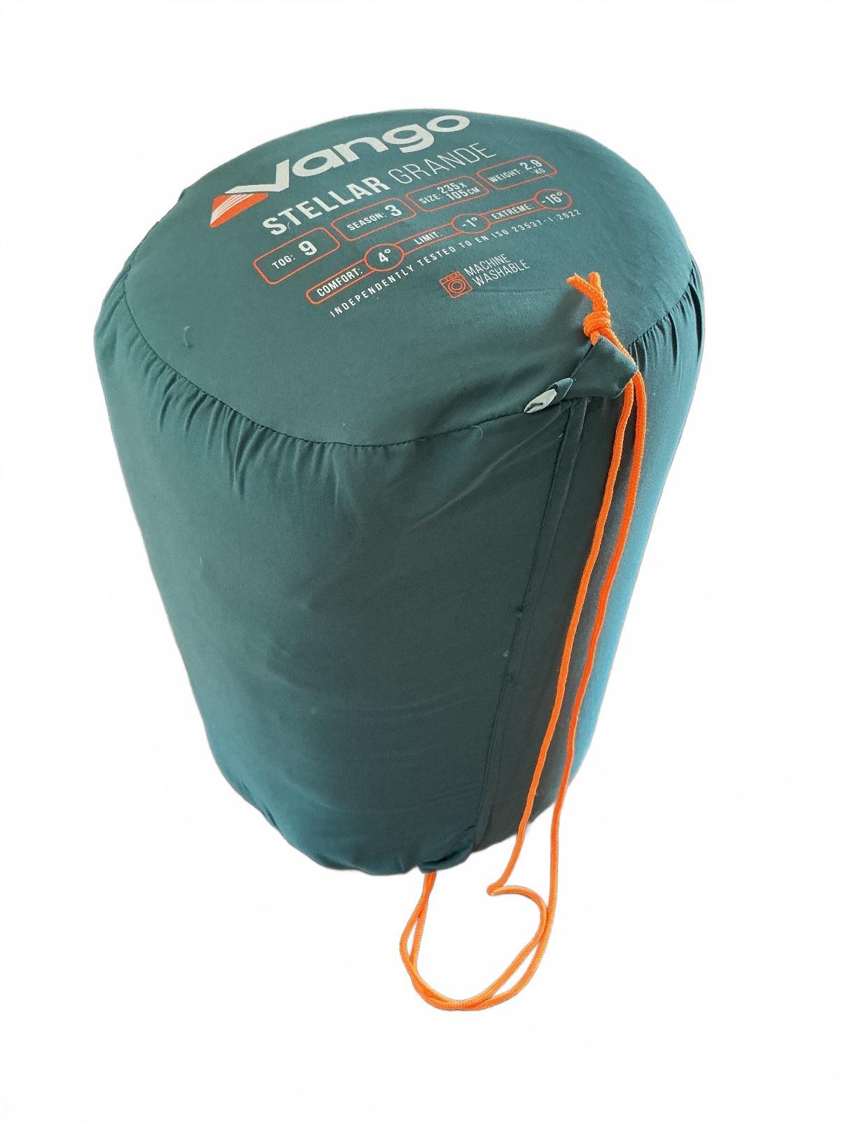 Vango Stellar Grande Sleeping Bag 235x105cm Comfortable 4° Season 3