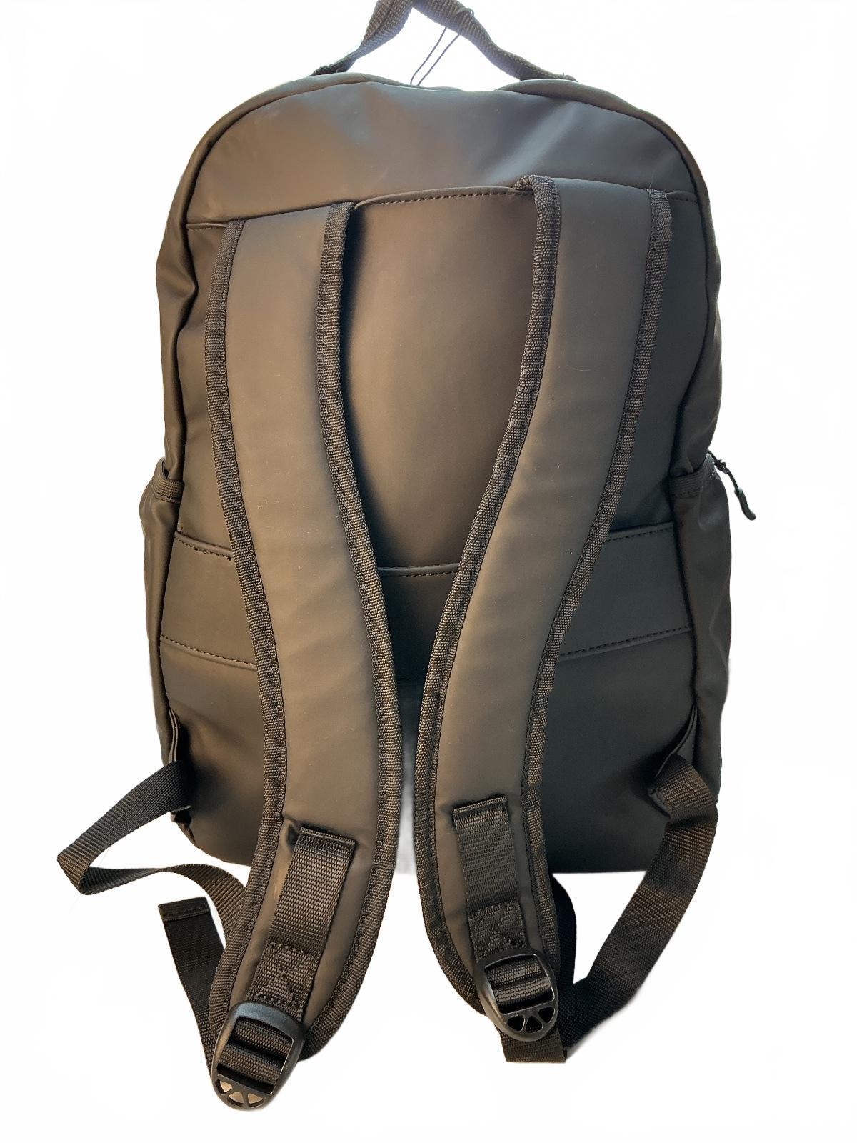 John Lewis Rubberised Backpack Unisex Black Durable
