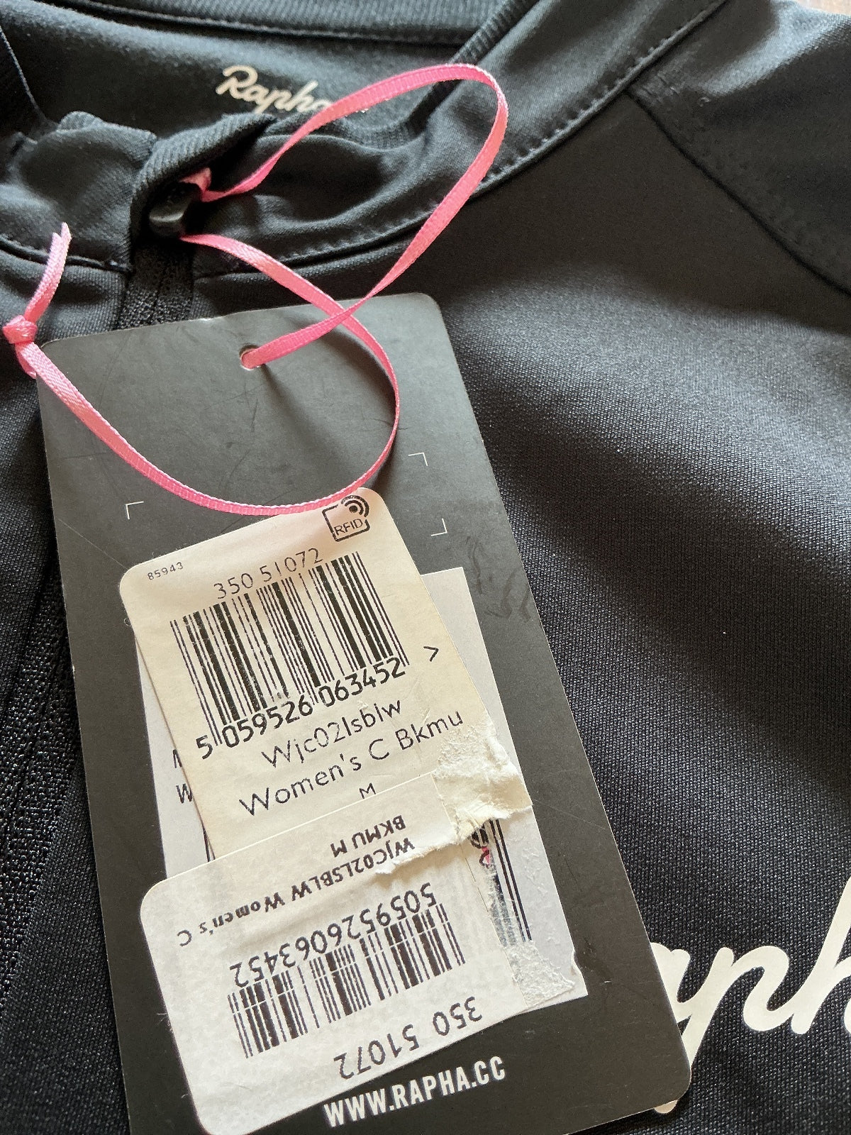 Rapha Ladies Black Long Sleeve Cycling Jersey Size Regular M Comfortable Fit