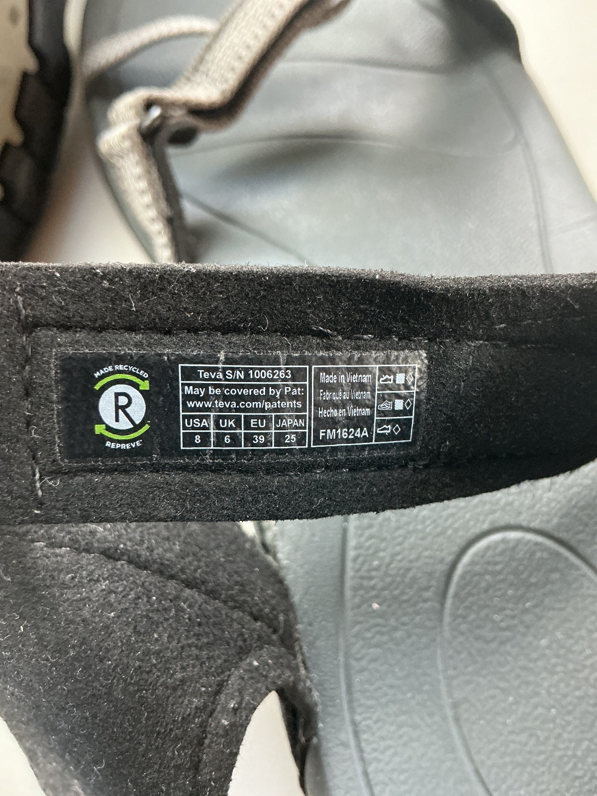 Teva Women's Sandals Size 6 Uk Black Comfortable Outdoor