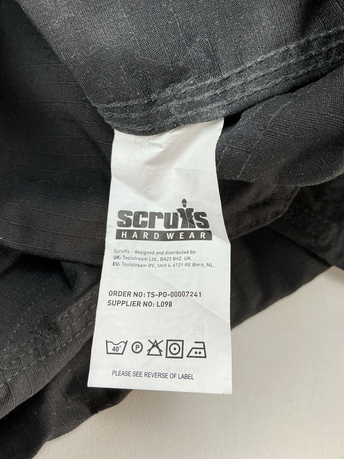 Scruffs Worker Plus Men's Trousers 32L Black Durable Workwear Multi-Pocket