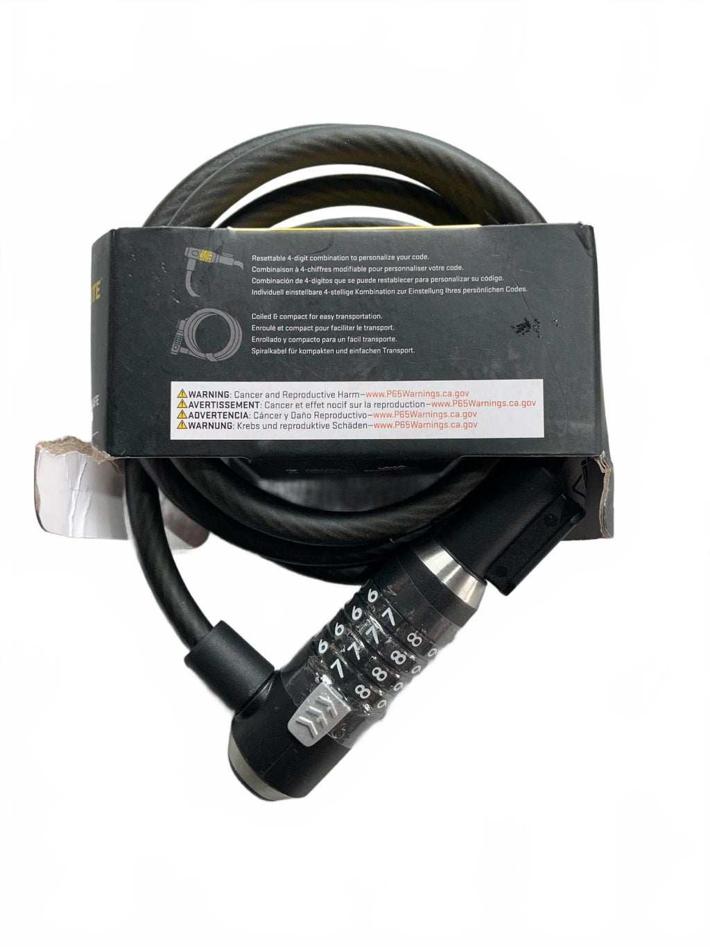 Kryptonite KryptoFlex 6 ft Combo Cable Lock 10mm Diameter Black