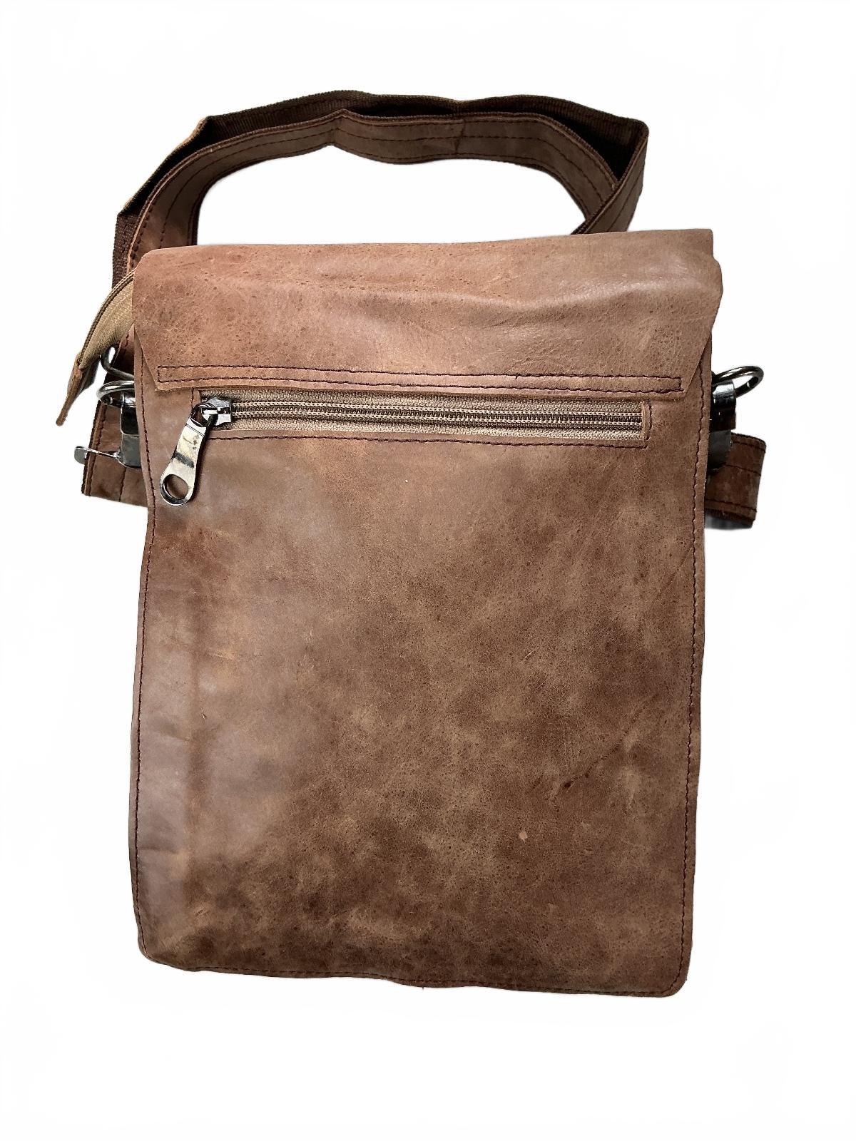 Bespoke Oxford Chariot Luxury Leather Messenger Bag Men Brown Adjustable Strap