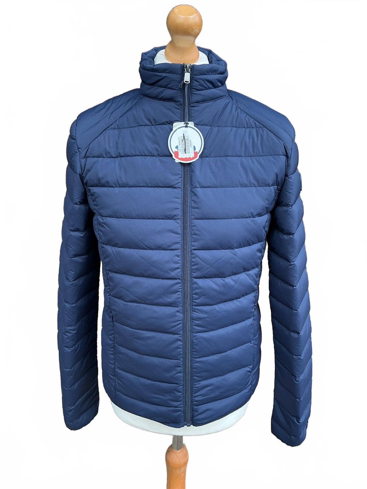 Jott Aragon Down Jacket Men Large Navy Lightweight With Stow Pouch