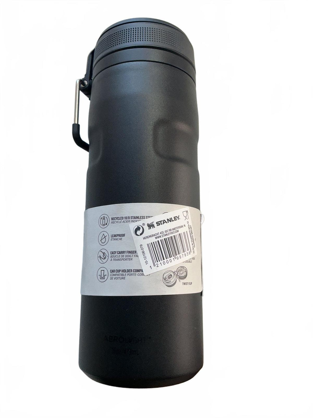 Stanley Aerolight Iceflow Bottle 16oz / 470ml Black Twist Flip Lid