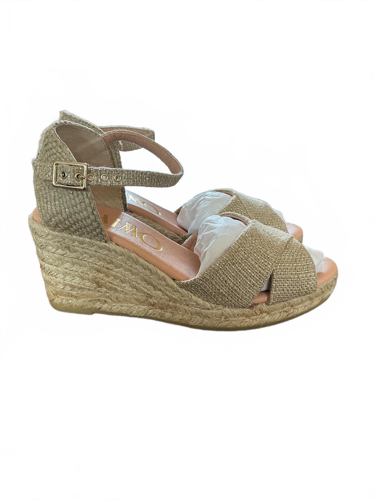Gaimo Beige Espadrille Wedge Sandals Size 36 Uk 4 Summer Casual Shoes