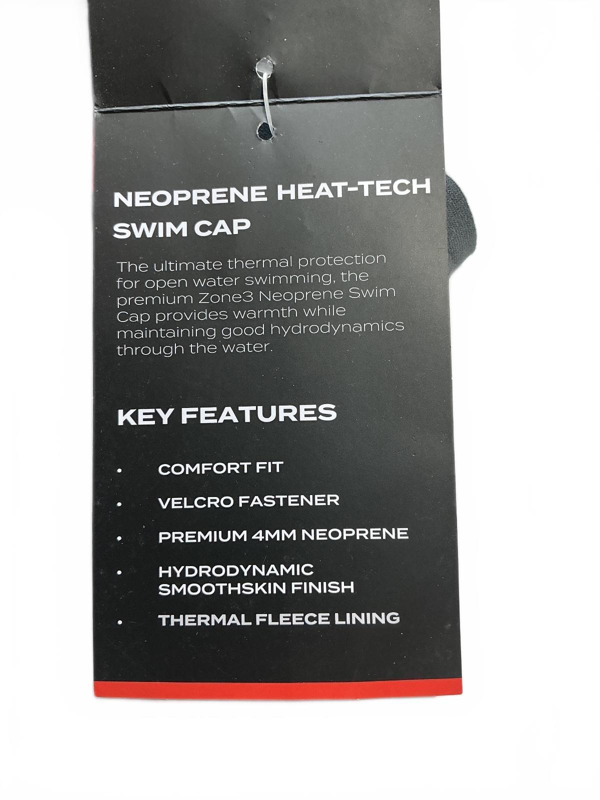 Zone3 Heat-Tech Neoprene Swim Cap Black Red Size S Thermal Protection