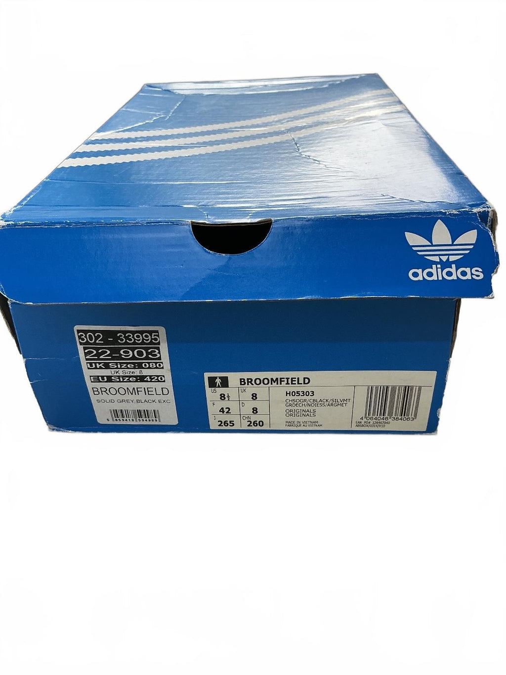adidas Broomfield Men's UK 8 Grey Black Suede Trainer Casual Shoes