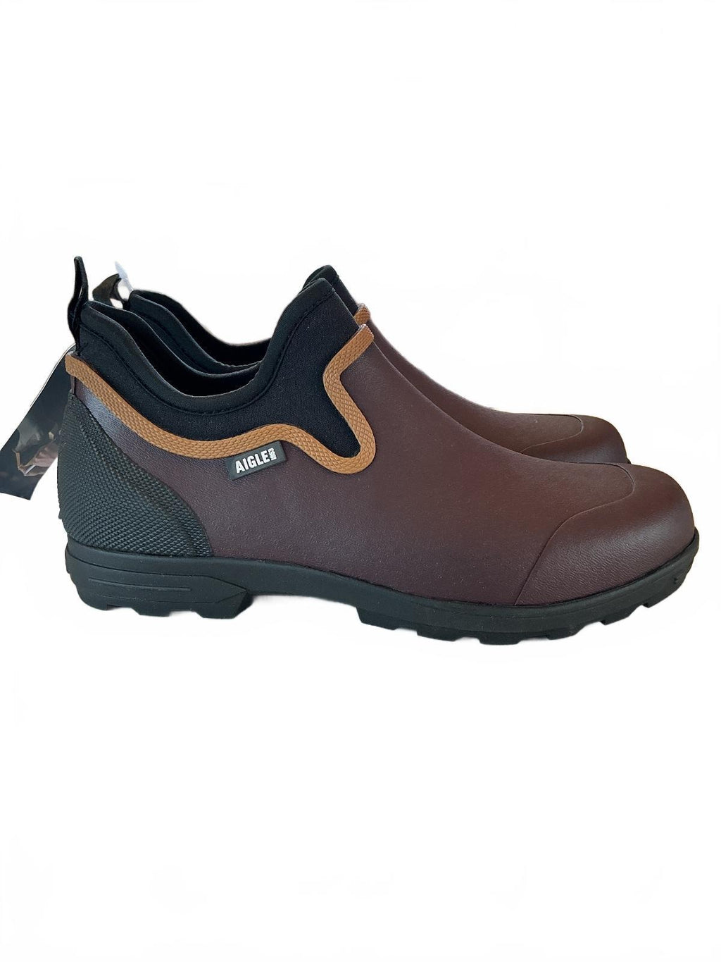 Aigle Lessfor Plus M2 Men Size 9.5 Brown Slip-On Waterproof Garden Shoes New