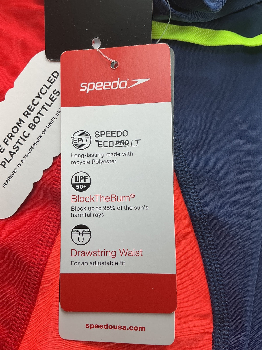 *NEW* Speedo Men's Swim Jammer Trunks Size 26 Team Navy Red