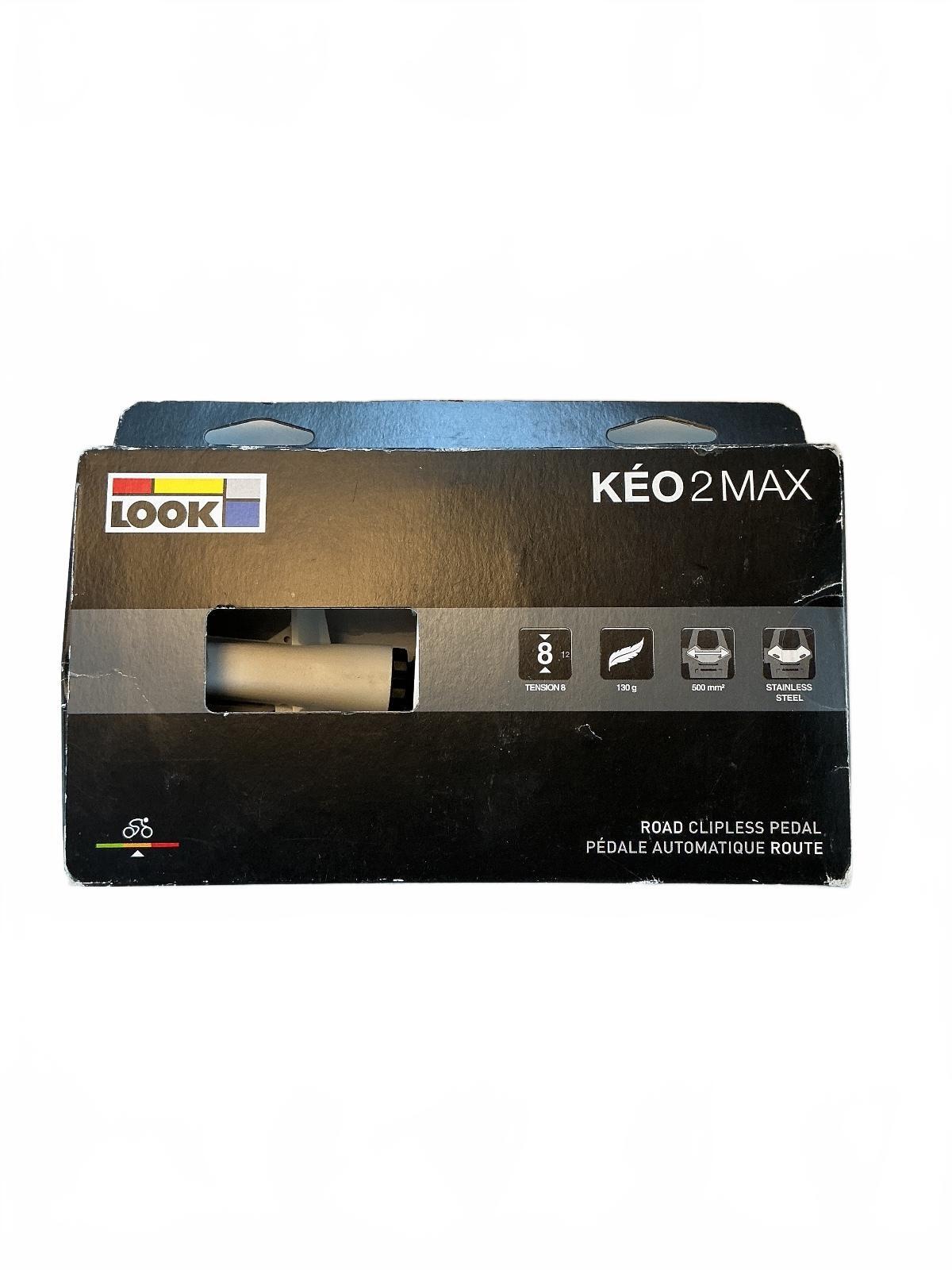 Look KÉO 2 MAX Road Clipless Pedals White Lightweight Stainless Steel