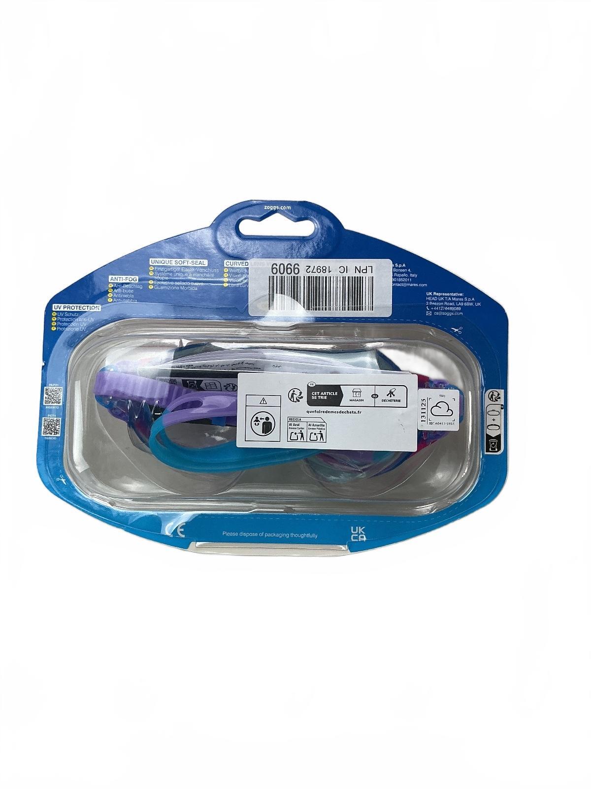 Zoggs Phantom Junior Mask Kids Swimming Goggles Purple Blue UV Protection Anti-F