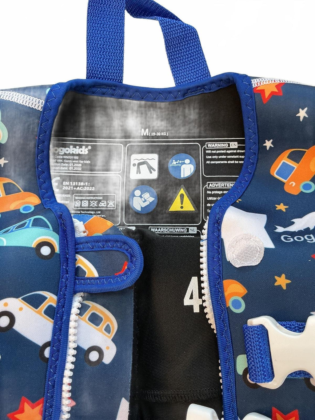 Gogokids Kids Life Jacket Vest Size Medium with Zoggs Goggles 19-30kg