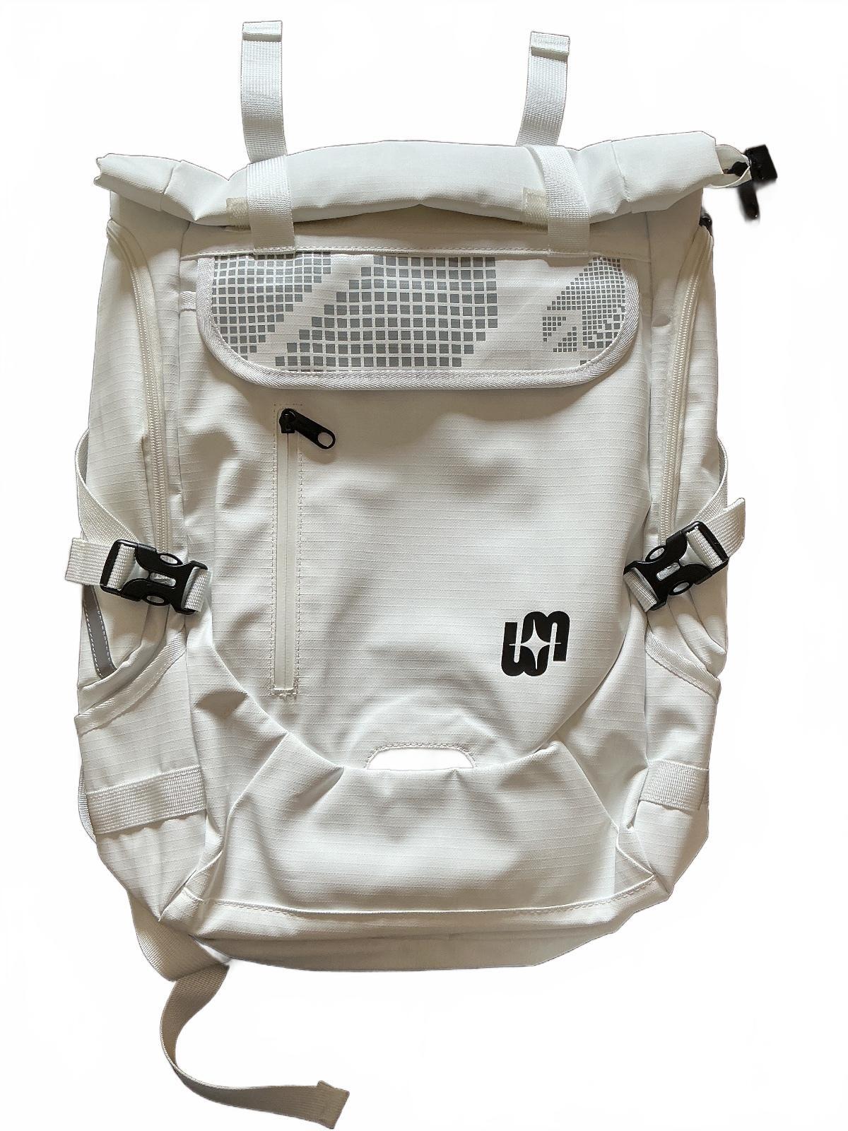 White Winner Tennis Backpack Bag with Multiple Compartments - Size Medium