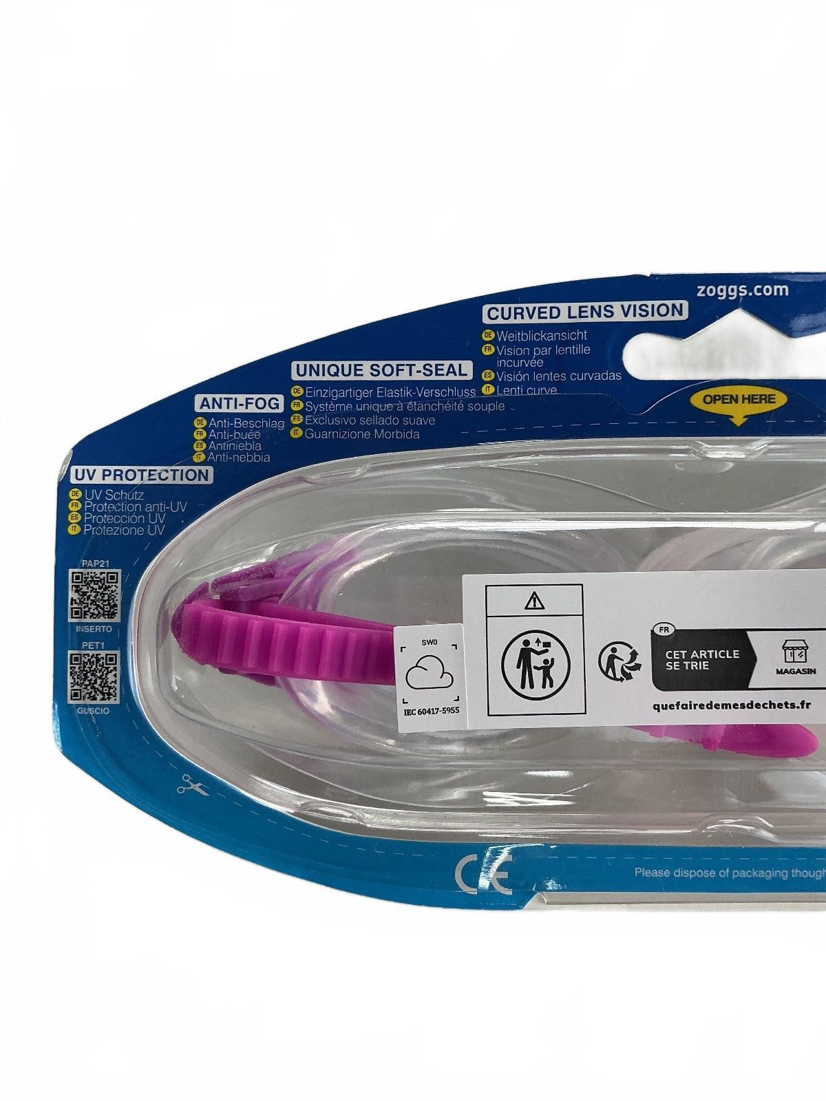 Zoggs Panorama Swimming Goggles New Pink Clear Lens Anti-Fog UV Protection