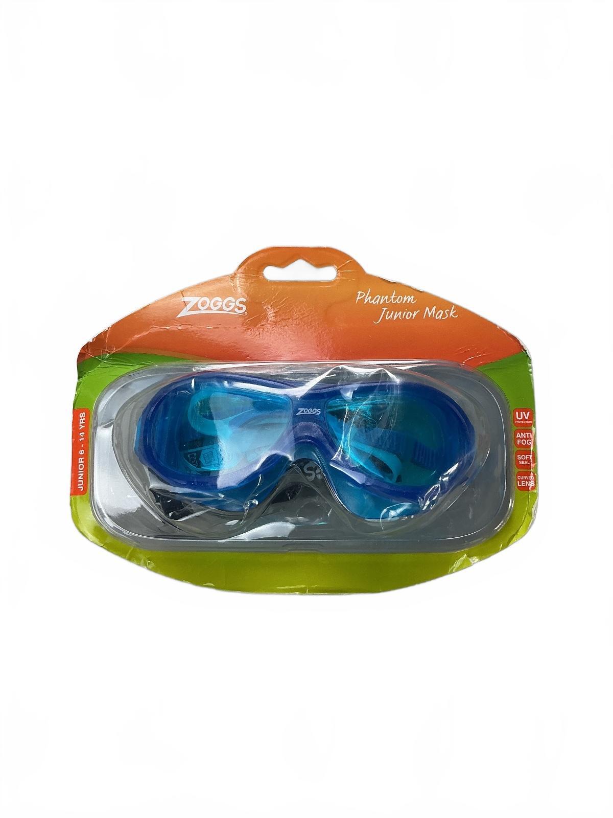 Zoggs Phantom Junior Mask Kids 6-14 Years Blue UV Protection Anti Fog Swimming