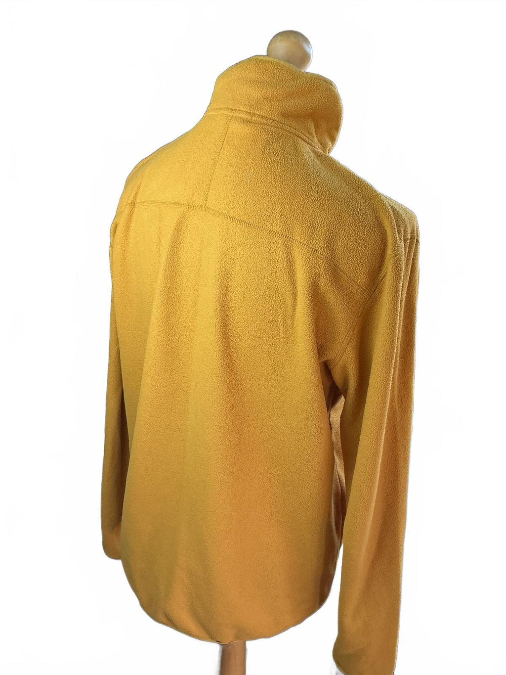The North Face Men's Large Mustard Fleece Pullover Half Zip Warm Casual
