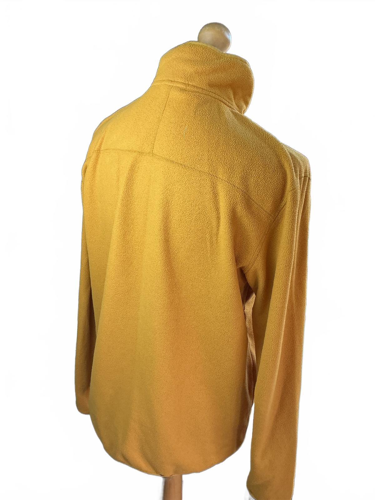 The North Face Men's Large Mustard Fleece Pullover Half Zip Warm Casual
