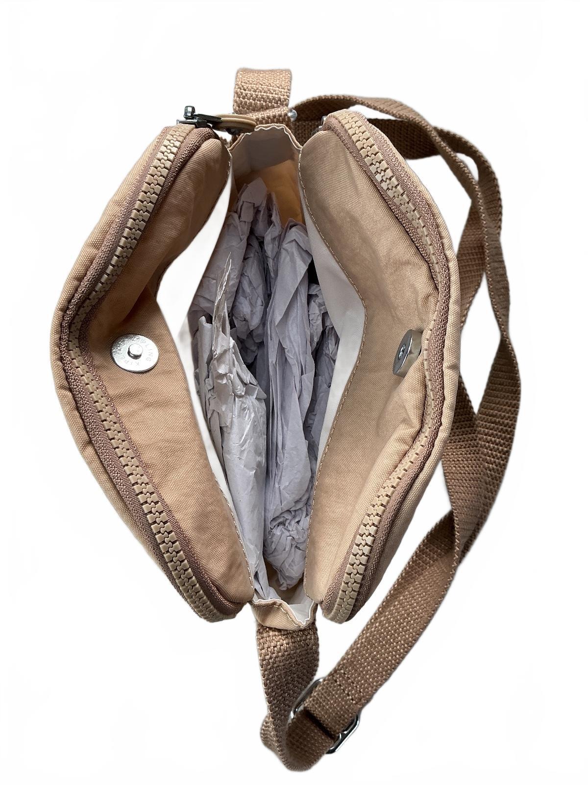 Kipling Keeffe Crossbody Bag Women Beige Petite Dual Zip Compartments