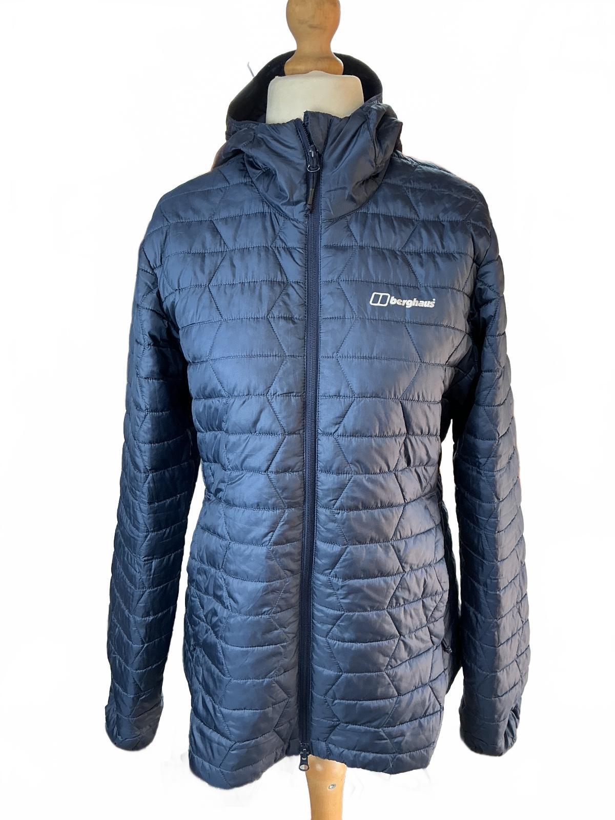 Berghaus Hydroloft Pertex Women's Jacket UK 14 Navy Insulated Hooded Warm