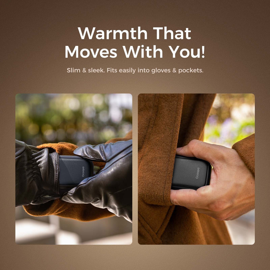 Ocoopa UT4 Young Rechargeable Hand Warmer New Black Magnetic Design