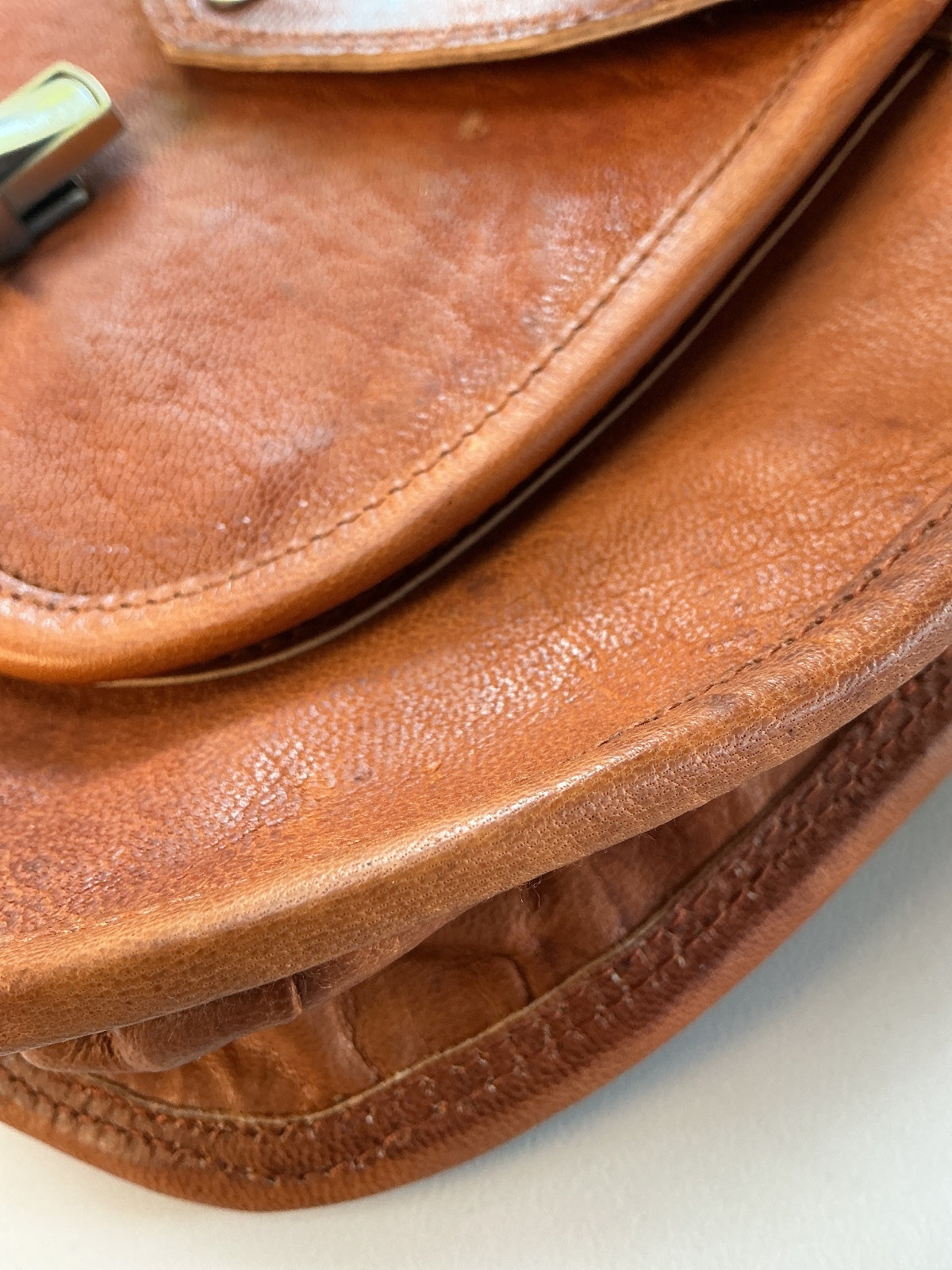 Firu Handmade Brown Leather Crossbody Bag Size Medium