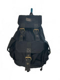 Gootium Backpack Unisex Black Canvas Durable Adjustable Straps Vintage Style