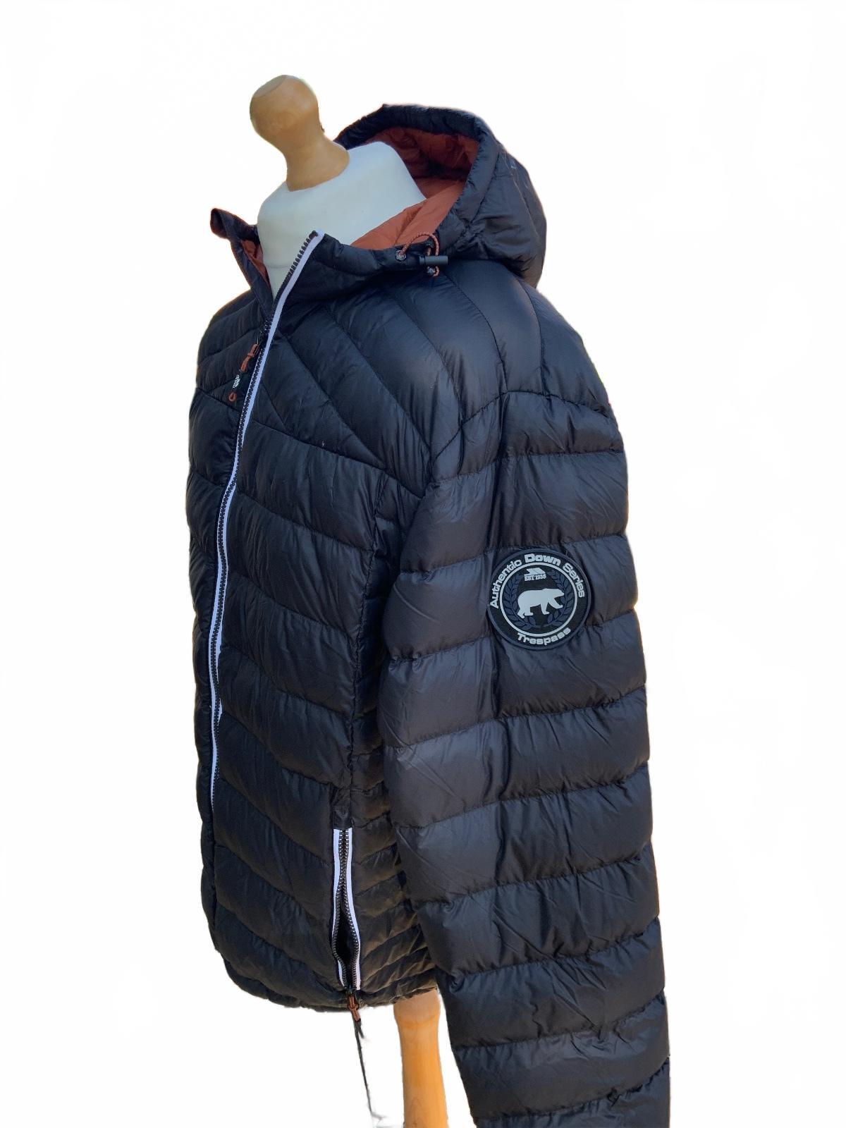Trespass Whitman II Male Down Jacket Black/Rust XXL Warm Hooded Coat