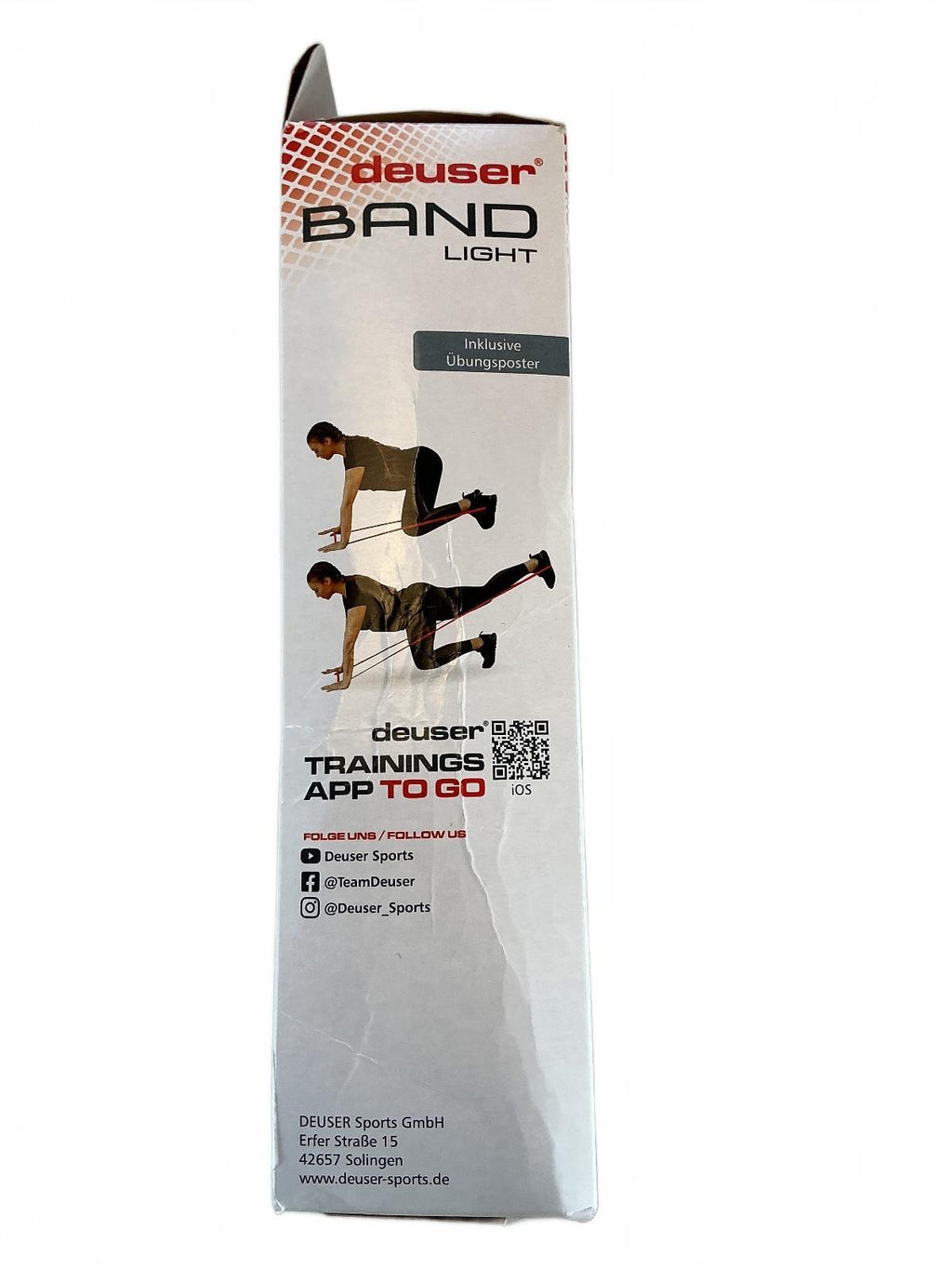 deuser Band Light Resistance Band Unisex 100cm Natural Rubber Fitness