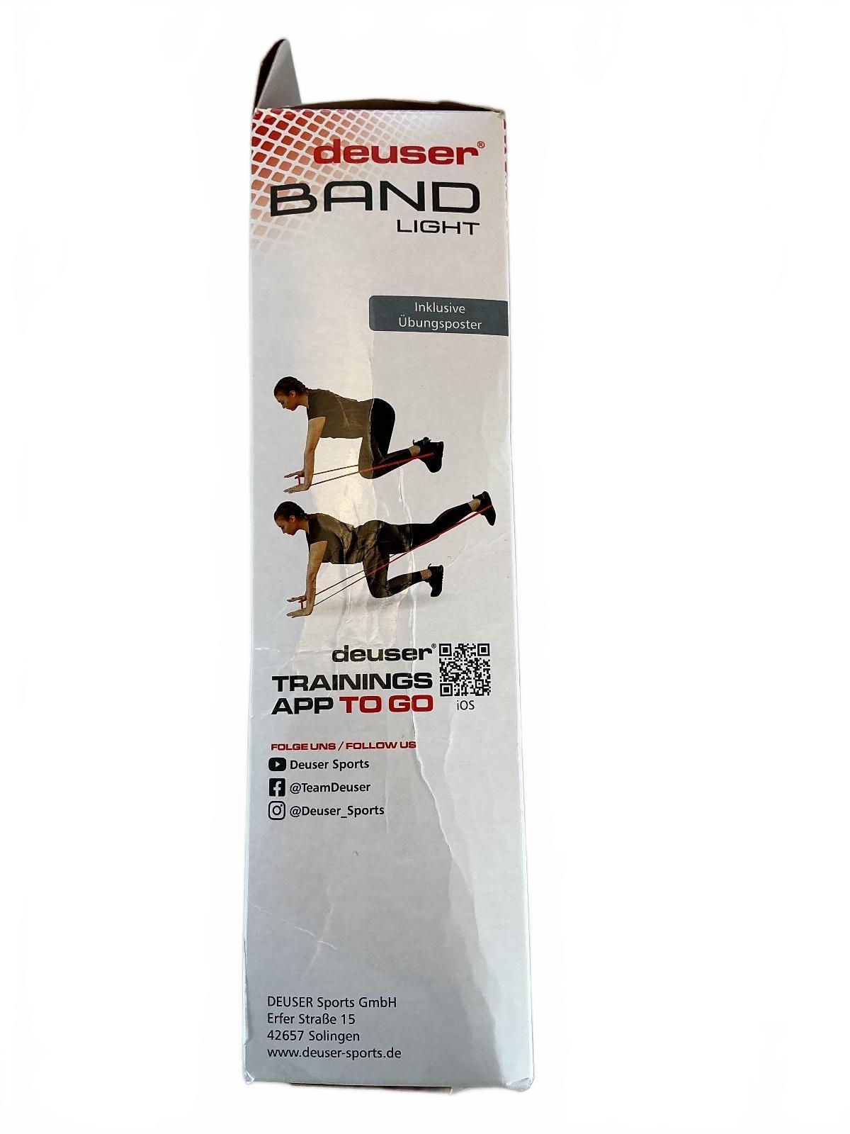deuser Band Light Resistance Band Unisex 100cm Natural Rubber Fitness