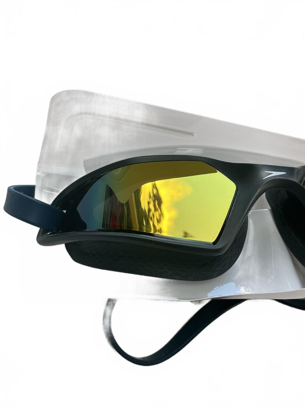 *NEW* Speedo Hydropulse Mirror Fitness Swim Goggles Adult Unisex With Black Cap