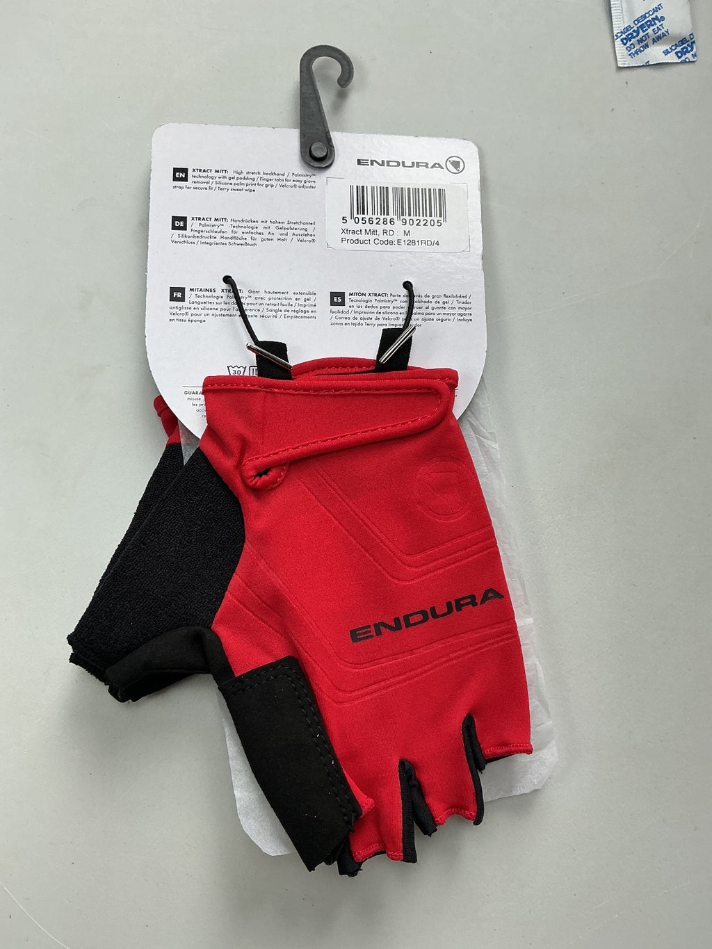 Endura Xtract Mitt Cycling Gloves Red Black Size M Comfortable Fit