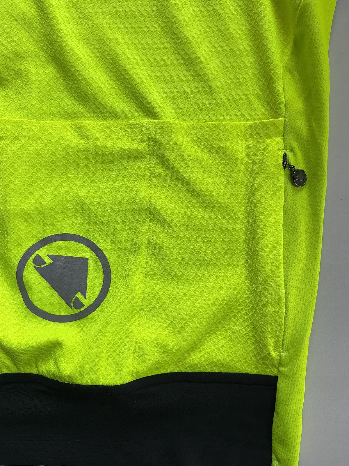 Endura FS260 Print S/S Jersey Men XS Yellow Grey High Visibility Cycling Top