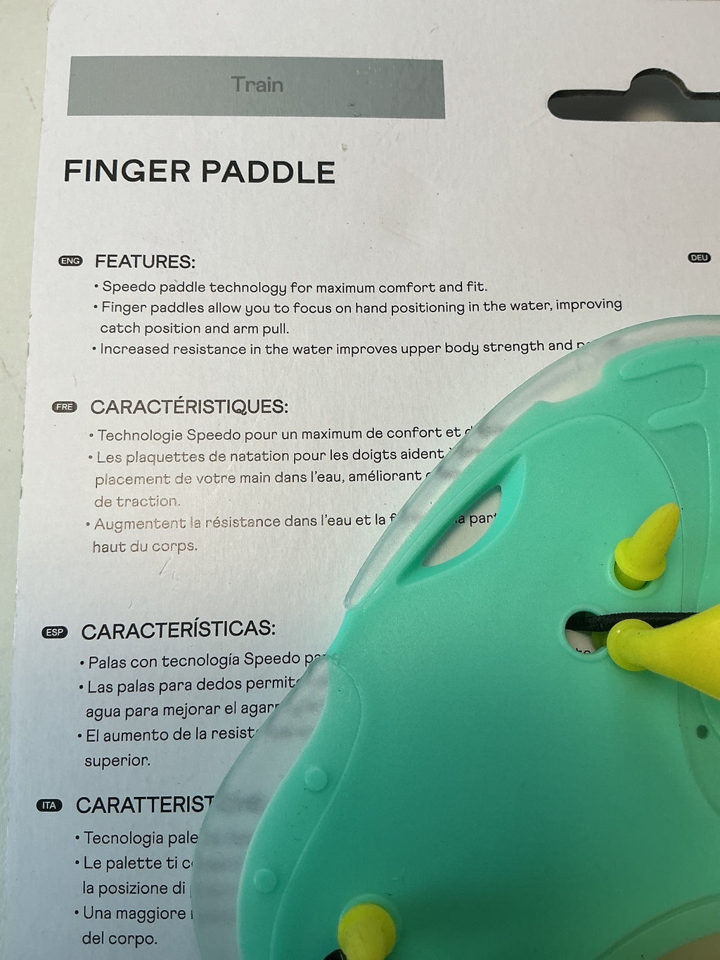 Speedo Finger Paddle Swim Training Aid Size One