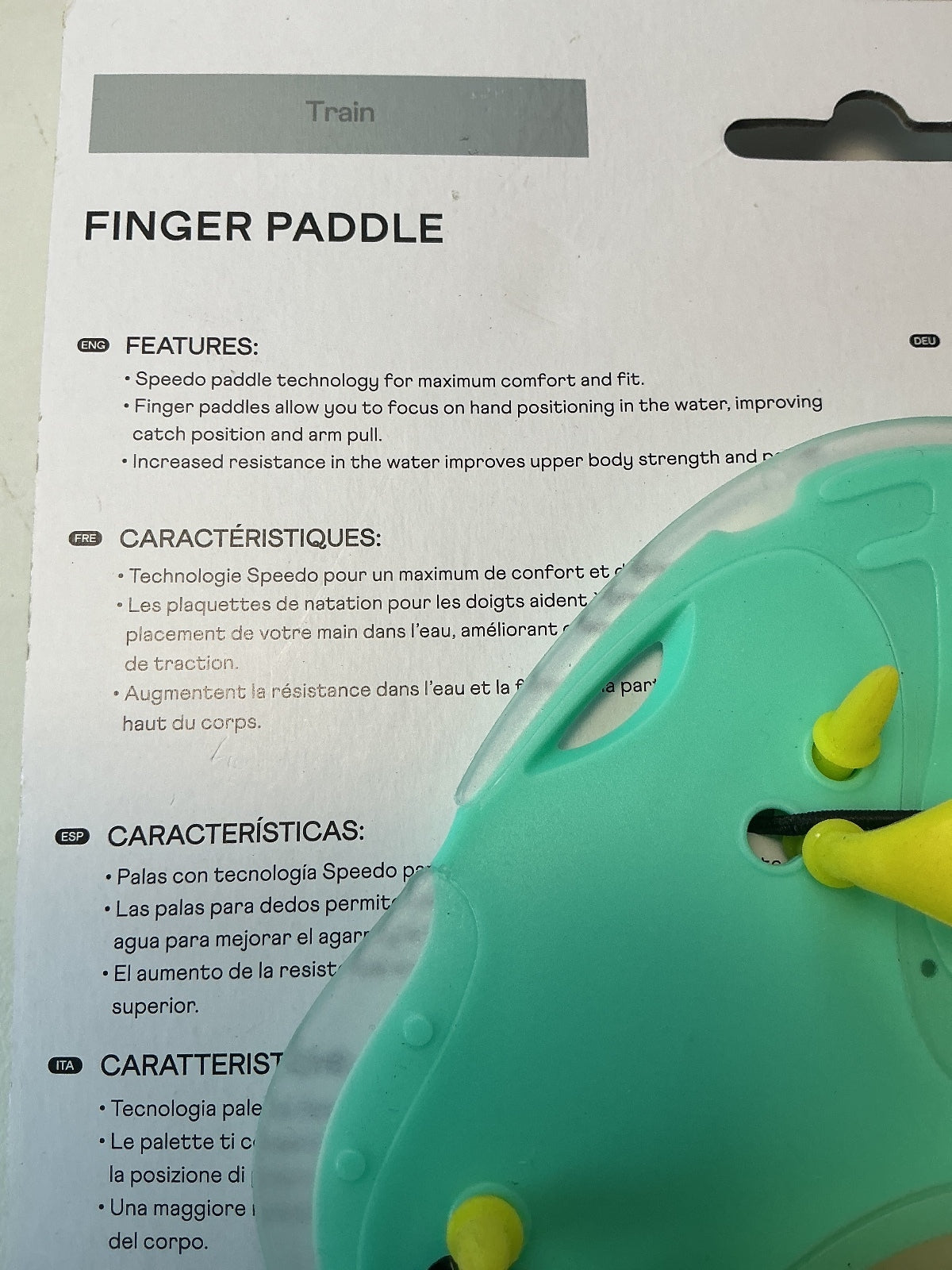 Speedo Finger Paddle Swim Training Aid Size One