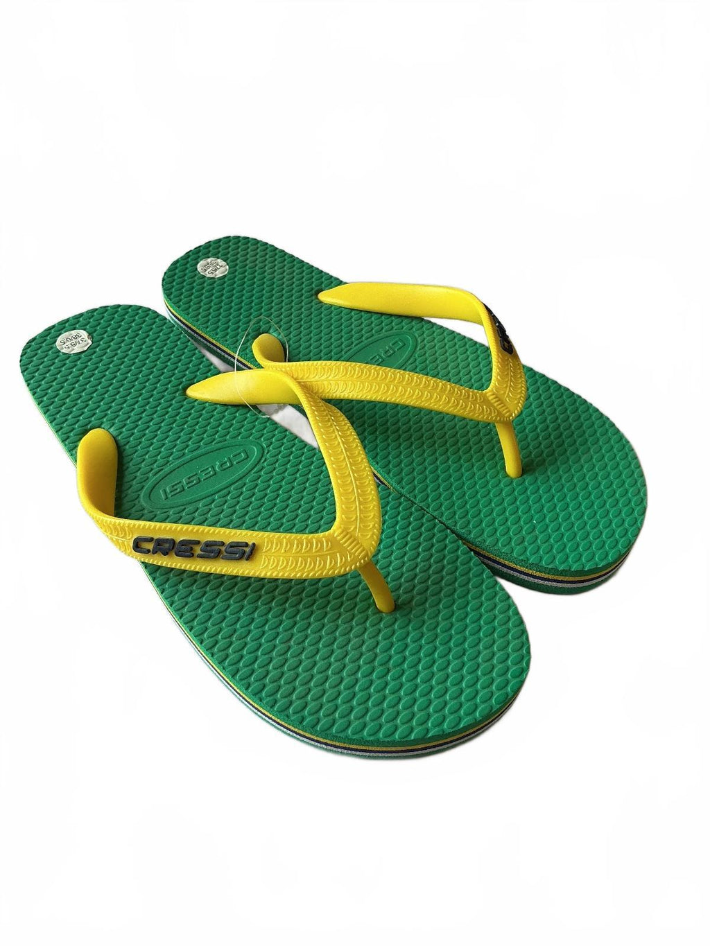 Cressi Green Yellow Flip Flop Sandals Size 5.5-6.5Uk