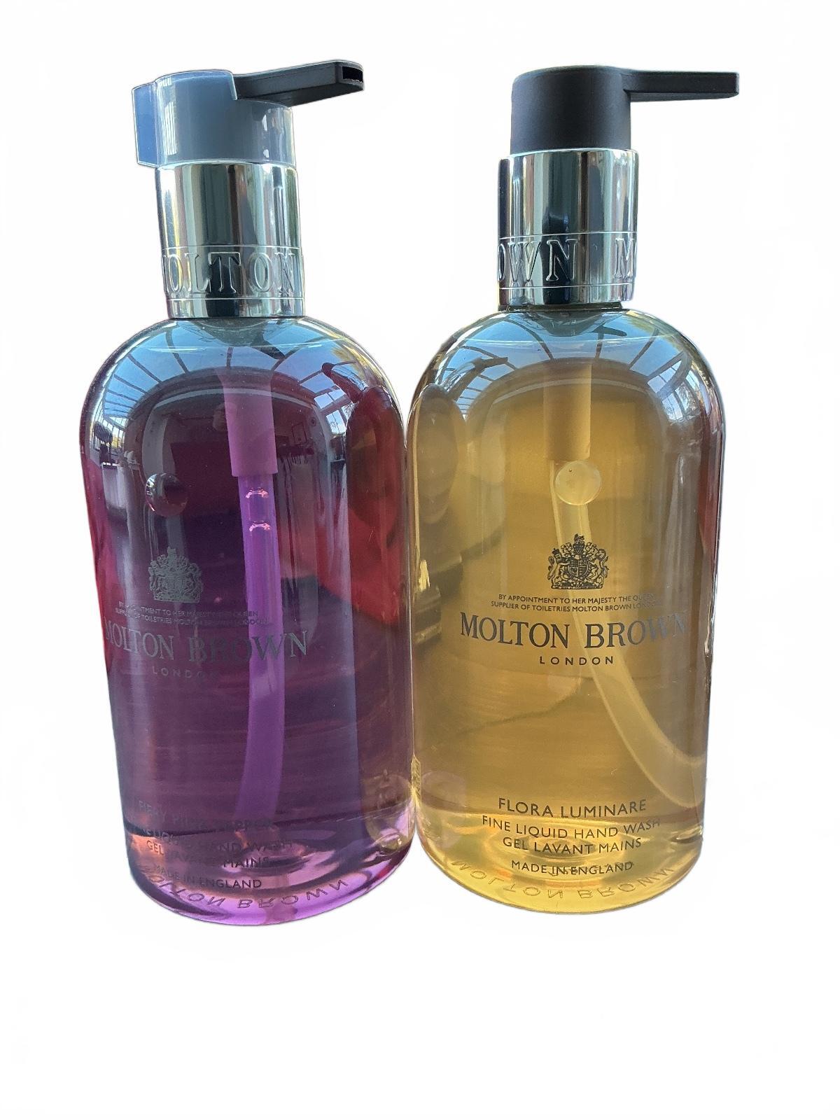 Molton Brown Fiery Pink Pepper & Flora Luminare Hand Wash Duo 2 x 300ml+Giftbag