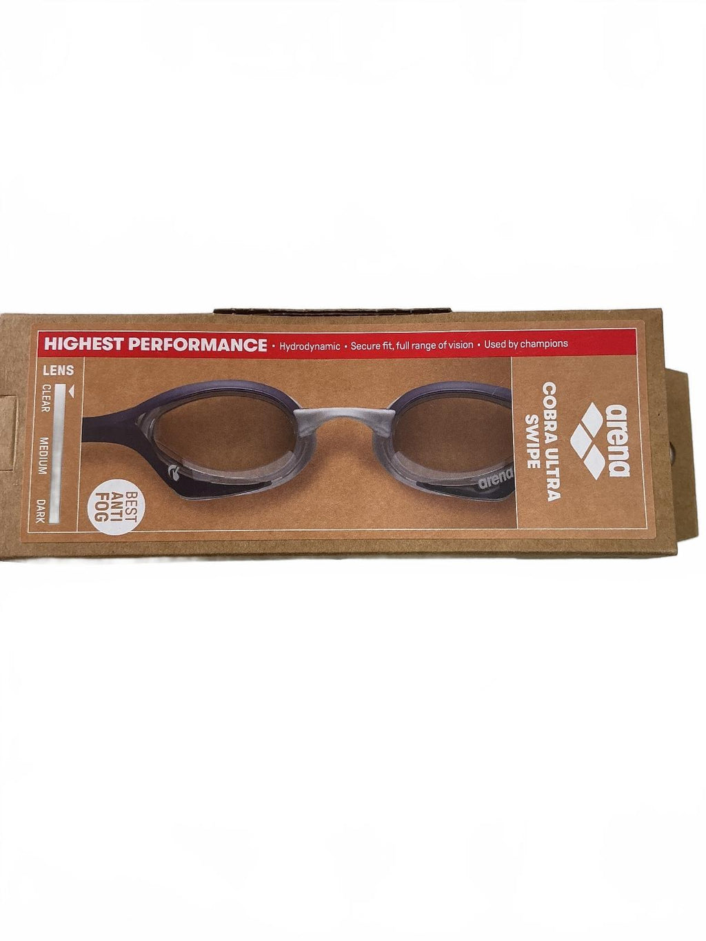 Arena Cobra Ultra Swipe Swimming Goggles Clear/Shark/Grey