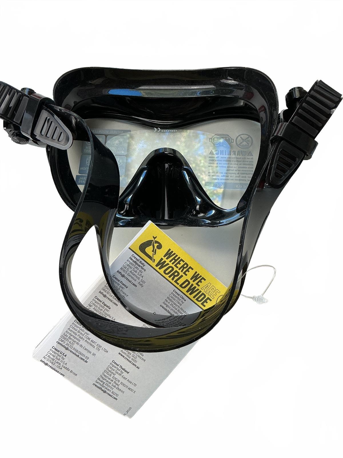 Cressi F1 Adult Mask Black Frameless Scratch Resistant