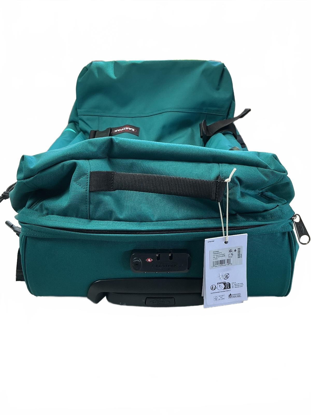 Eastpak Tranverz M 78L Green Travel Suitcase