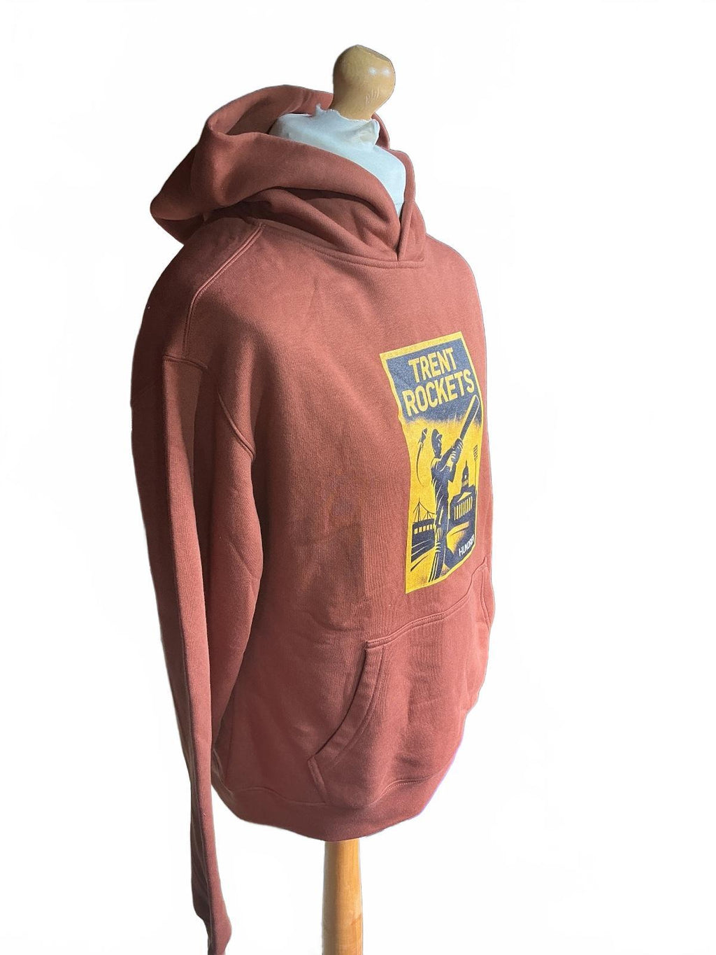 Trent Rockets Brown Hoodie Sweatshirt Size S Casual Sportswear