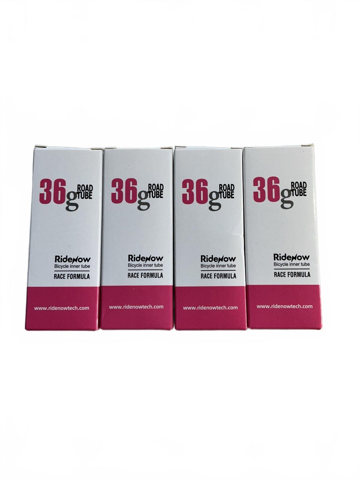 *NEW* Four RideNow 36g Bicycle Inner Tube Presta Valve 700x18-32C Road 65mm