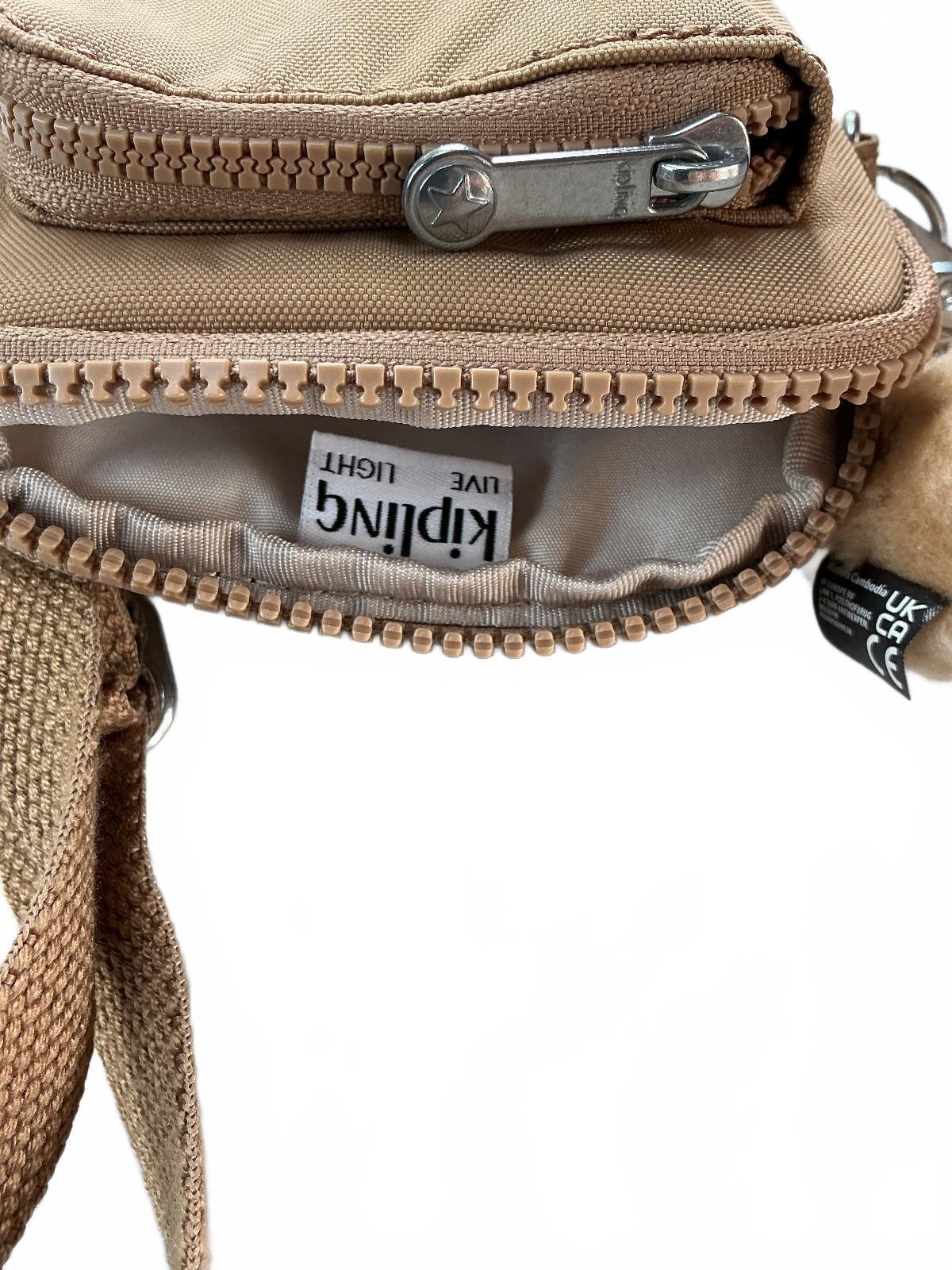 Kipling Telmo Light Unisex Small Crossbody Bag Tan Adjustable Strap